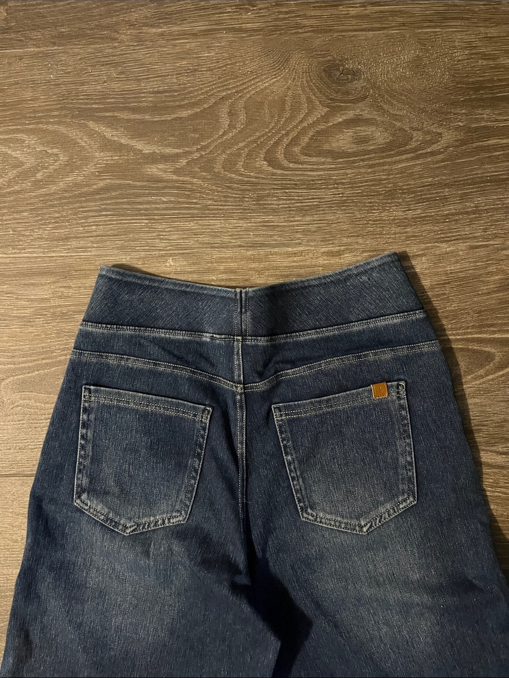 HALARA Dark Blue Wide-Leg Jeans with Stretch Waistband Medium Petite - Picture 5 of 7